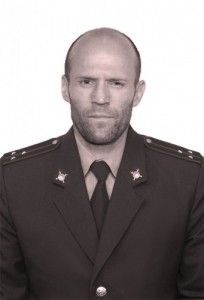 Create meme: Anatoly Y. Zheltov the chief of police, bald stars, form of senior Sergeant of police
