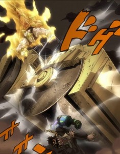 Создать мем: Stardust Crusaders, приключения джоджо, dio road roller