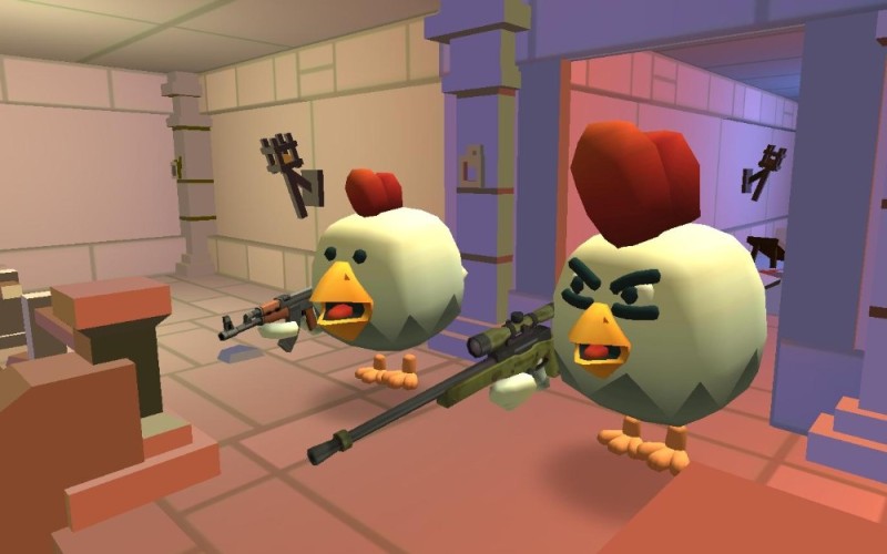 Create meme: hacked chicken gun, The game chicken Gun 2, chicken gun game