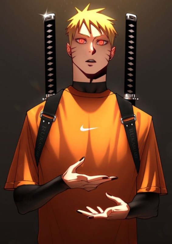 Create meme: anime naruto Uzumaki, naruto evil art, Naruto is a villain