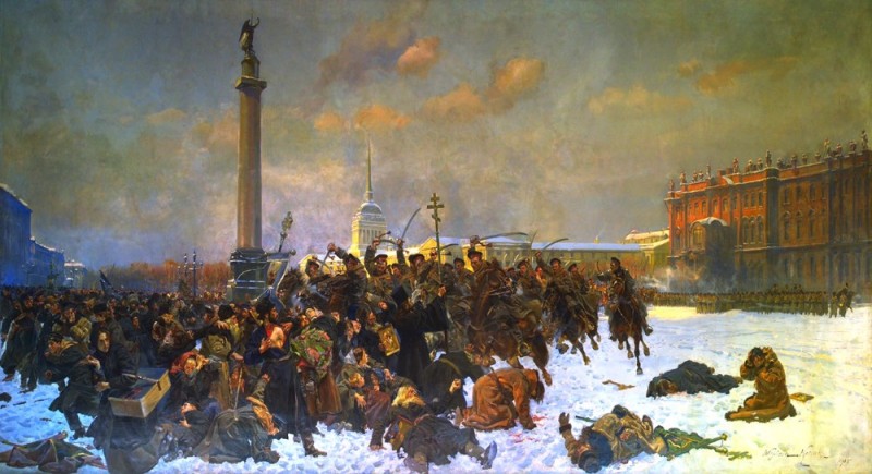 Create meme: Bloody Sunday 1905, Revolution of 1905 bloody Sunday, "Bloody Sunday", Wojciech Kossak, 1905