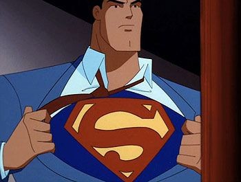 Create meme: Superman from Ko, product manager, Superman animated series 1996-2000