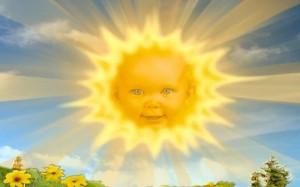 Создать мем: малыш солнышко из телепузиков, солнышко из телепузиков png, солнце из телепузиков