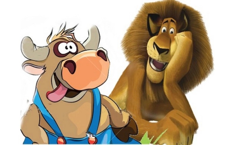 Create meme: The lion and the bull, Madagascar Alex the lion, Alex the lion