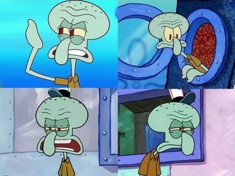 Create meme: squidward is funny, squidward spongebob, squidward angry