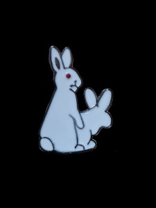 Создать мем: зайчик, кролик заяц, белый металлический кролик
