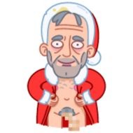 Create meme: bad santa sticker, Mr. Frost stickers, sticker for telegram