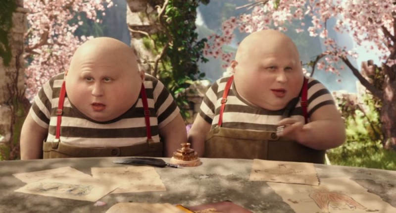 Create meme: alice in wonderland tweedledee brothers, alice in wonderland tweedledee, The twin brothers from Alice in Wonderland