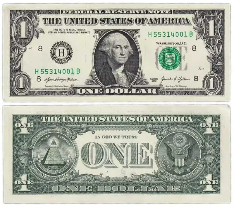 Create meme: 1 dollar banknote, 1 US dollar banknote, 1 us dollar