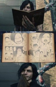 Create meme: game devil may cry 5, Devil May Cry, v devil may cry 5 with the book