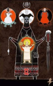 Create meme: the religion of paganism pictures, Mara goddess of death ancient Slavs, Maxim Sukharev