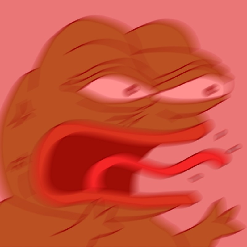 Create meme: Pepe is furious, screaming toad, Pepe triggered