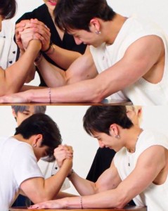 Create meme: taehyung bts biceps, jeongguk press, Korean men