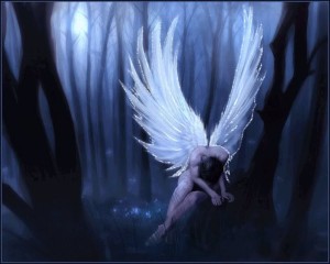 Создать мем: ангел окутывает крыльями, потерянный ангел, ангел ангел