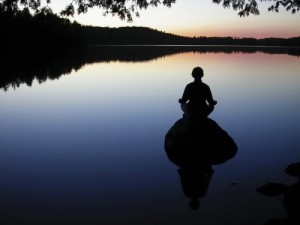 Create meme: in the silence of meditation