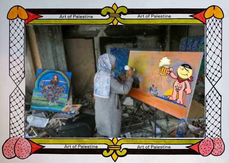 Create meme: Inspiration painting, A day at the museum, Palestinian graphic artist