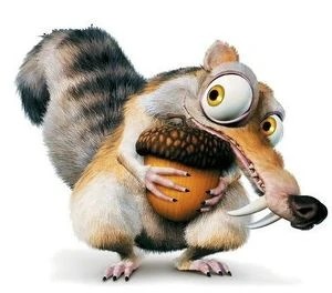 Create meme: ice age scrat, scratch, squirrel with a nut from the ice age