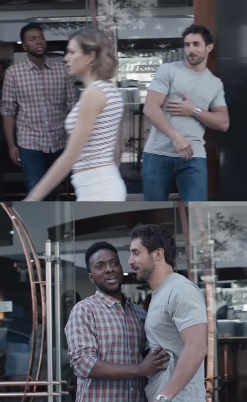 Create meme: meme Negro , frame from advertising gillette, bring i