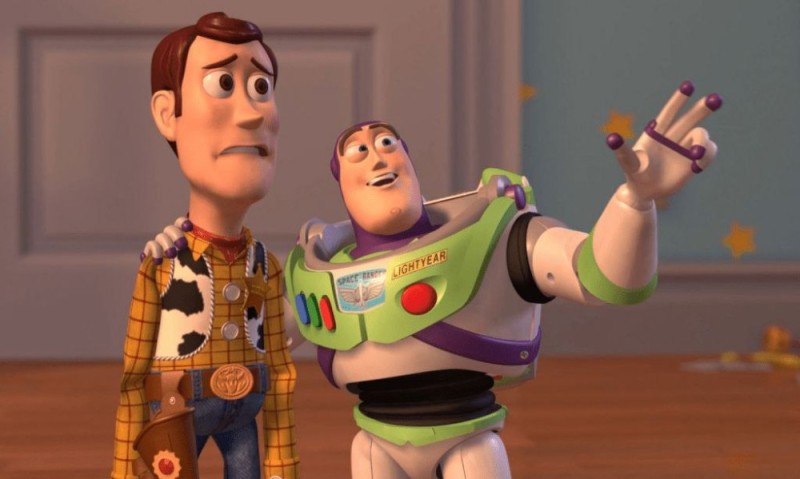 Create meme: Buzz Lightyear infinity is not the limit, meme toy story they are everywhere, buzz lightyear everywhere