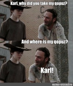 coral walking dead carl rick joke meme