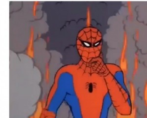 Создать мем: паук мем, курящий паук мем, spiderman meme