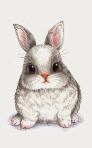 Создать мем: кролик арт для срисовки, зайка для срисовки, кролик рисунок