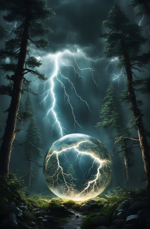 Create meme: lightning, ball lightning, fantasy , lightning bolts