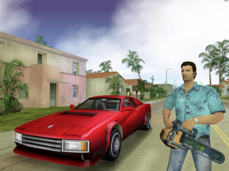 Создать мем: томми версетти в гта, grand theft auto: vice city, гта вайс сити