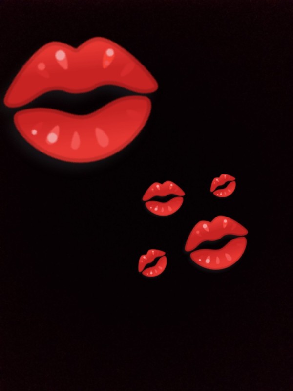 Create meme: lip kiss, background with kisses, kisses lips