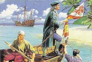 Создать мем: открытие южной америки колумбом, христофор колумб открыл багамские острова, колумб достиг берегов америки