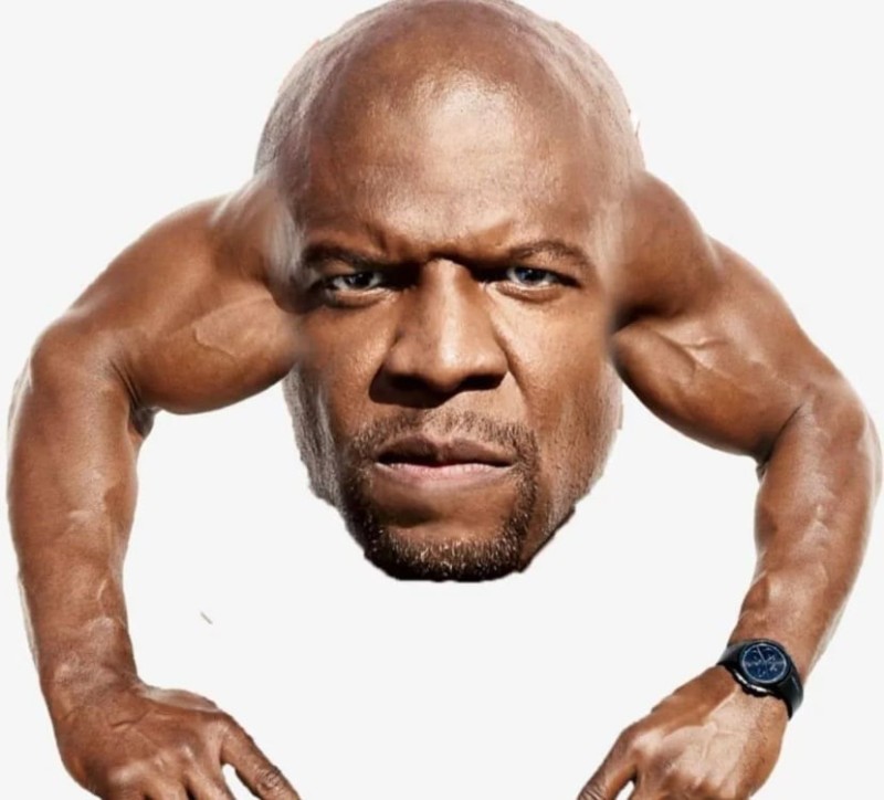 Создать мем: голова негра, power мем terry crews, темнота