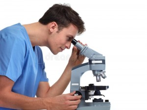 Create meme: microscope, a man with a microscope