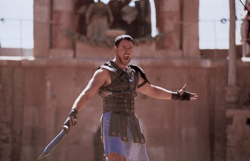 Create meme: are you not entertained?, Russell Crowe Gladiator, russell crowe gladiator