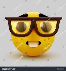 Create meme: glasses emoticon, smiley with glasses