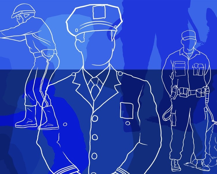 Create meme: security illustration, police vector, police silhouette