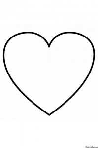 Create meme: heart outline drawing, heart coloring pattern, coloring heart