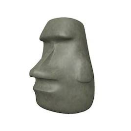 Create meme: a stone with a face, statue from easter island emoji, stone face