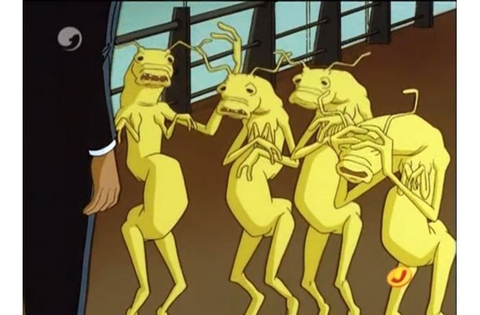 Create meme: men in black animated series aliens, men in black the animated series worm, Men in black cartoon aliens