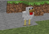 Create meme: chicken from minecraft, boy , chicken minecraft face