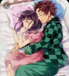 Create meme: arts anime couples cuddling, cute anime, kimetsu no yaiba tanjiro and kanao
