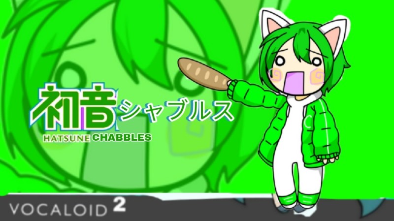 Create meme: anime, gacha life, green nyasha creeper