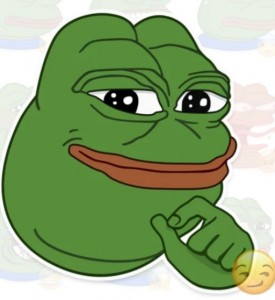 Create meme: the frog Pepe smiles, Pepe the frog stickers, the frog Pepe