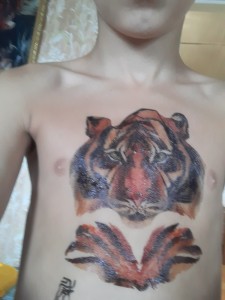 Create meme: tiger tattoo, tattoo tiger, tattoo tiger