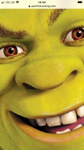 Create meme: Shrek meme, black Shrek, Shrek smiles