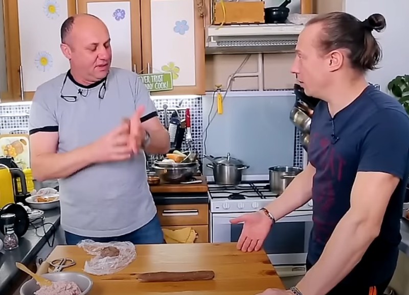 Create meme: Vasily Emelianenko is a chef, lazerson Ilya, cook Vasily Emelianenko