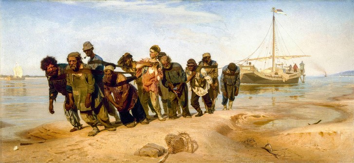 Create meme: Ilya Repin barge haulers on the Volga, haulers, Repin barge haulers