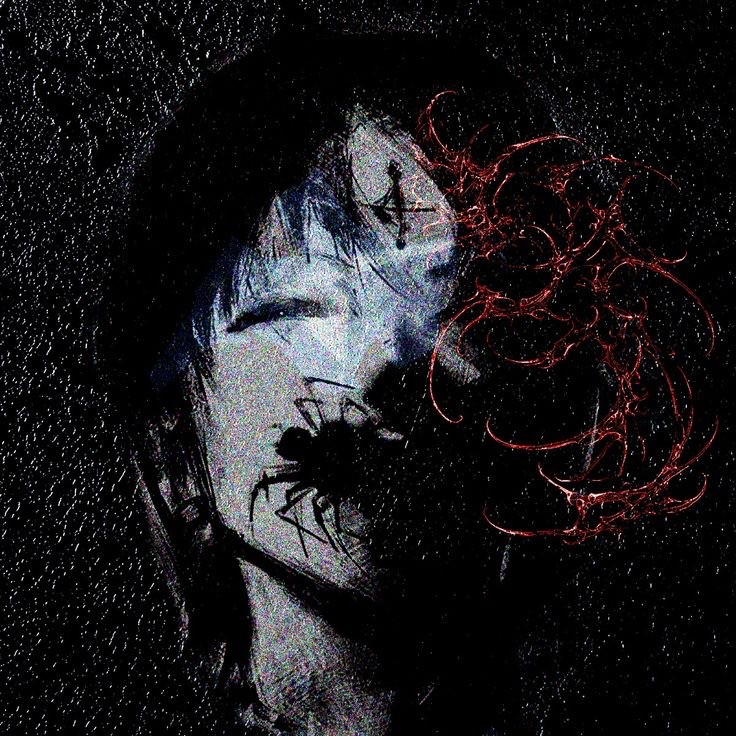 Create meme: abstract portraits of the devil, dark arts, glitch art