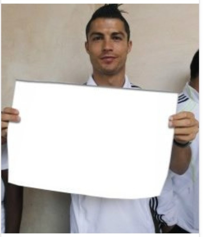 Create meme: ronaldo meme with a sign, Signa Ronaldo, ronaldo with a leaf