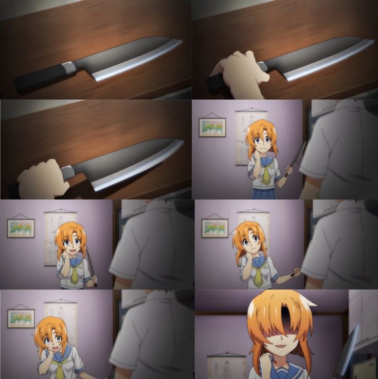 Create meme: higurashi, anime characters, rena ryugu 2020