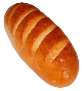 Create meme: bread loaf sliced, loaf on white background, baton
